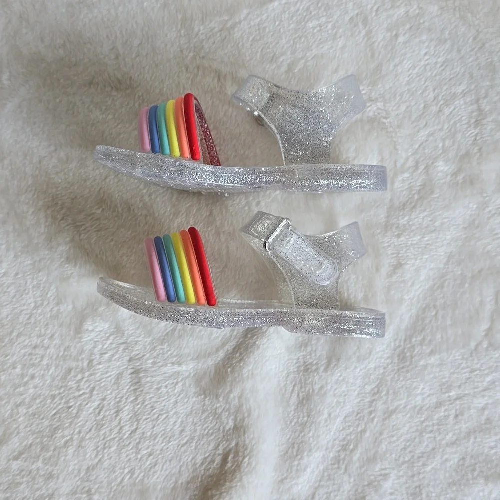 Carter’s  rainbow jelly sandals size‎ 4